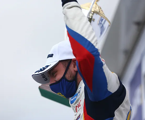 Jake Hill at Croft with trophy