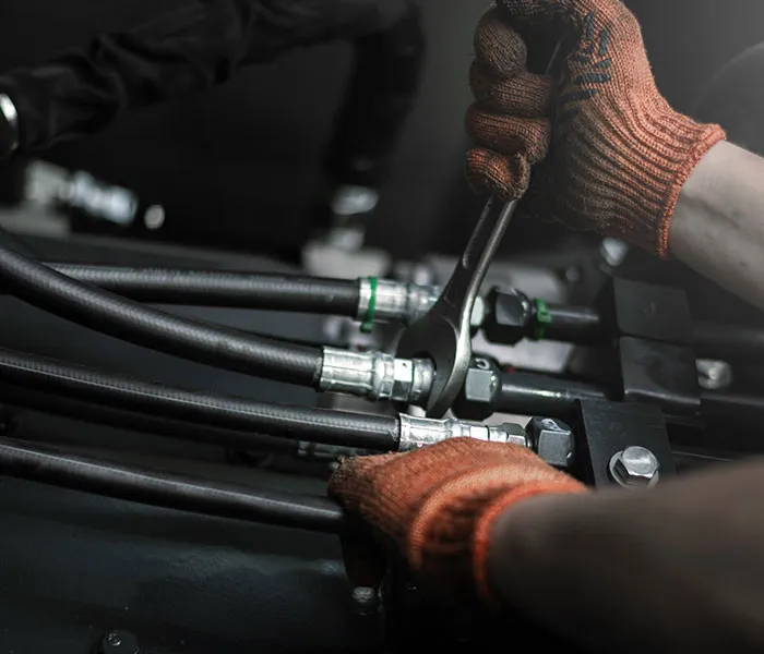 Mechanic working during lockdown