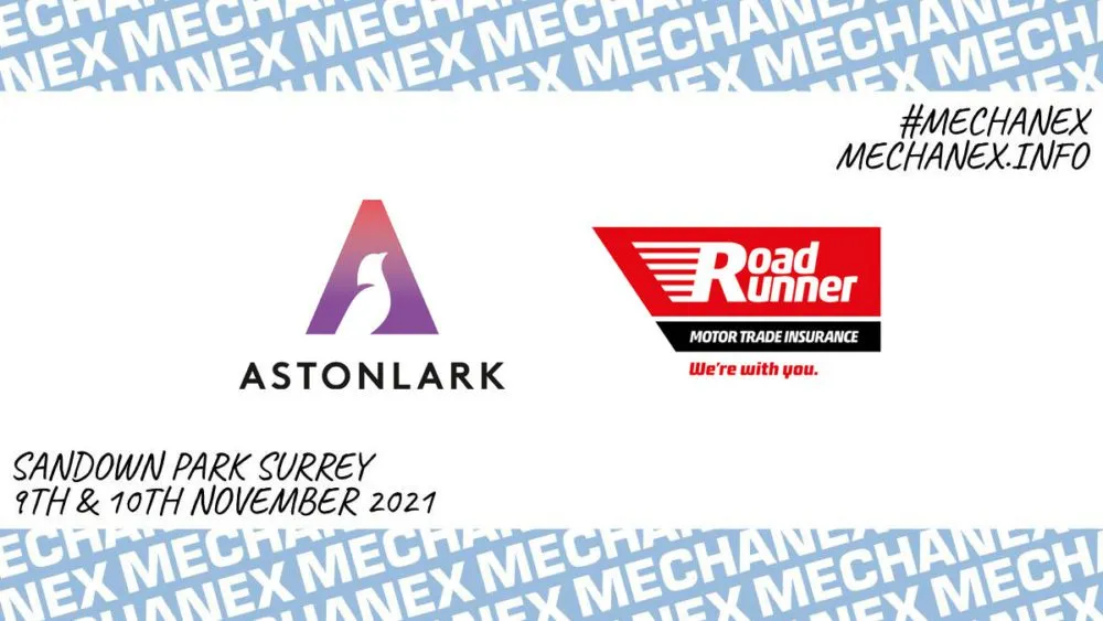 Banner for an event featuring Aston Lark and Road Runner logos. Text: 